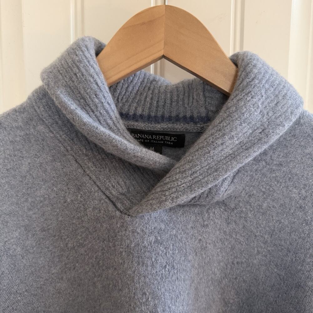 Banana Republic 100% Merino Wool Sweater Women’s Size Medium Slate Blue - Picture 3 of 10